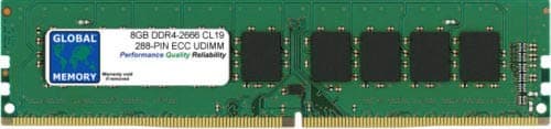 Image of 8GB DDR4 2666MHz PC4-21300 288-PIN ECC DIMM (UDIMM) MEMORY RAM COMPATIBLE WITH SERVERS/WORKSTATIONS/MOTHERBOARDS (*NOT FOR PCs*)