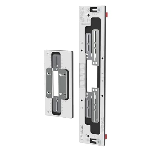 Image of Trend Professional Strike & Keep Router Jig, Fully Adjustable Dual-Layer Design for Face Plate and Mortise Routing, Fits All Common Latch and Lock Types, Includes Carry Bag, Strike/JIG