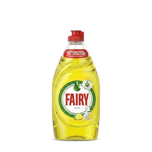 Image of Fairy Lemon Dishwashing Liquid 1015ml | Powerful Grease Cutting Washing Up Liquid | Long-Lasting Suds for Tough Cleaning | Citrus Fresh Scent | Dish Soap for Pots, Pans, Cutlery & Glassware