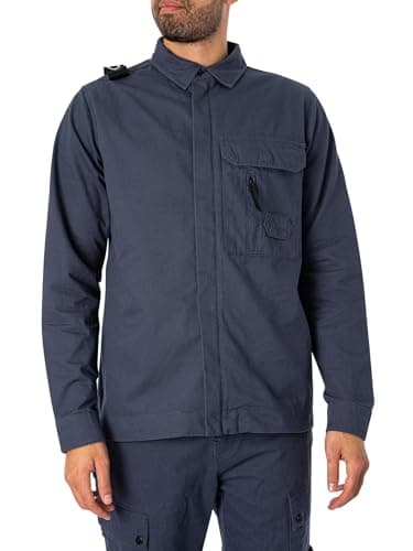 Image of MA.STRUM Men's Cadet Overshirt, Blue, blue, L