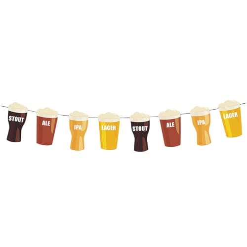 Image of 16.4ft Oktoberfest Decorations Banner, Dark Beer Banner Octoberfest Party Supplies with Bunting Flags Bavarian Banner Pennant for Oktoberfest Beer Party Decorations