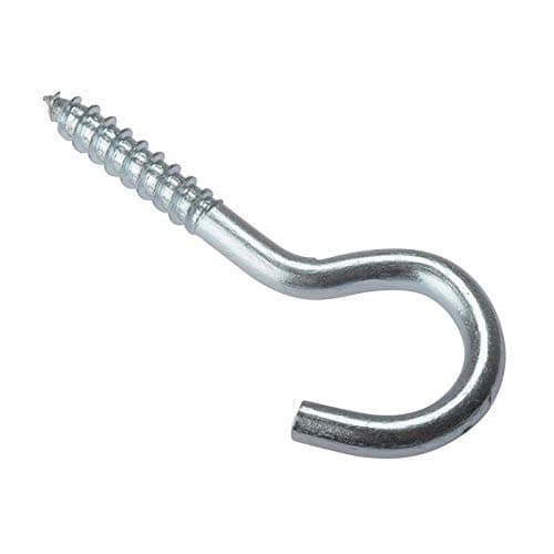 Image of Forgefix Screw Hooks | 100 x 18g | Zinc Plated | Bag 10