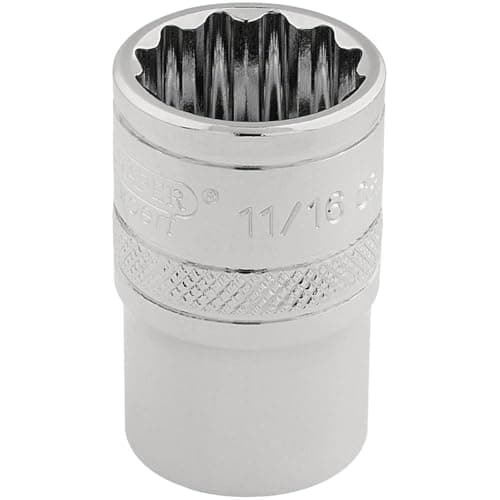 Image of Draper 3/8" Drive Polished Finish Hi Torq Bi Hexagon Socket Imperial 11/16"
