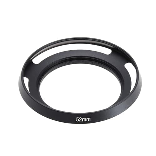 Image of EMSea 52mm Lens Hood Compatible with FUJINON XC15-45mm F3.5-5.6 OIS PZ lens Compatible with Fuji Fujifilm X-A5 X-T100 Clear hole 49mm, Black