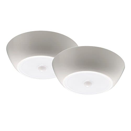 Image of Mr. Beams MB990 Ultra Bright Wireless Battery Powered Motion Sensing Indoor/Outdoor 300 Lumens LED Ceiling Light, White, Set of 2