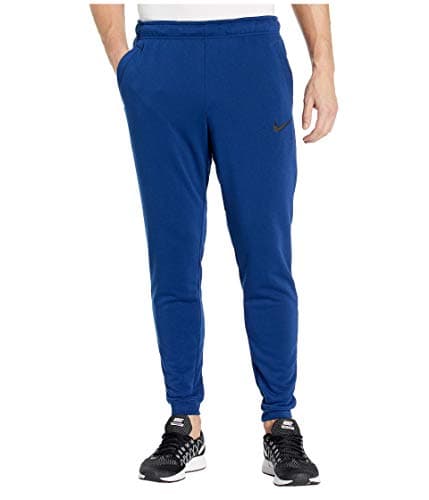 Image of Nike Men Dri-Fit Tapered Fleece Training Pants - Blue Void/Black, Small