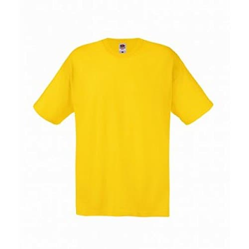 Image of Fruit of the Loom Men's Original T. T-Shirt, Yellow, Large