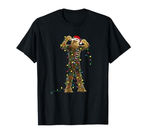 Image of Star Wars Chewbacca Christmas Lights T-Shirt