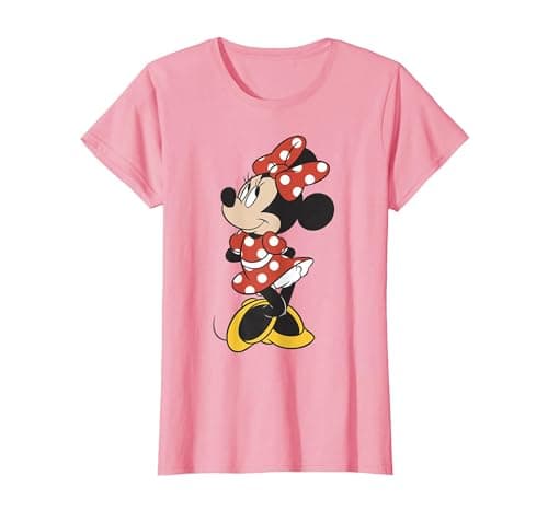 Image of Disney Minnie Mouse Vintage Minnie Pose T-Shirt, Women, Pink, Small