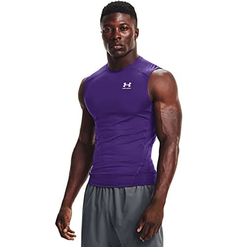 Image of Under Armour - Mens Hg Armour Comp Sl Tank Top, Color Purple (500), Size: Large x Tall