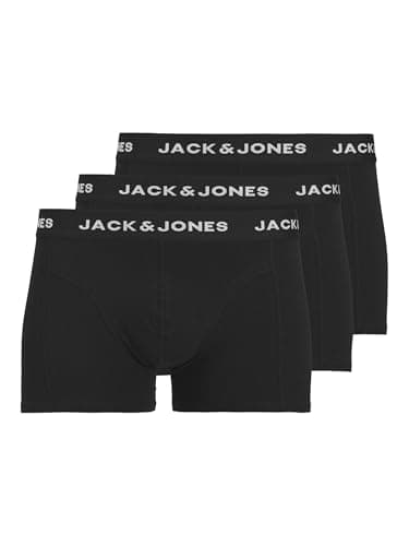 Image of JACK & JONES Mens Anthony 3 Pack Boxer Trunk Black M