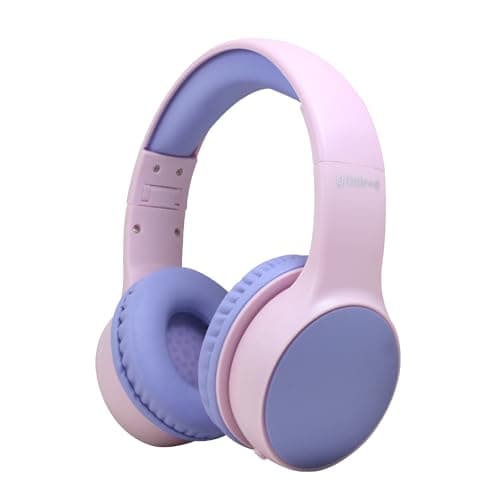 Image of groov e KIDZ Wireless Bluetooth Headphones for Kids - Over the Ear Headphone with a Volume Limiter Switch, Adjustable Headband, & 20Hrs Audio Playback - 3.5mm Audio Jack - Pink