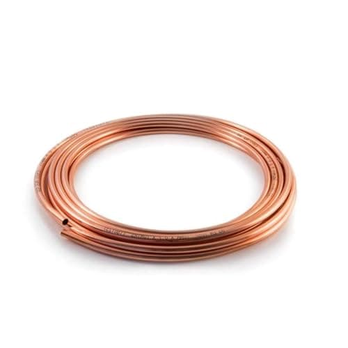 Image of Copper Tube Pipe Coiled Flexible Microbore for Water/Gas/Plumbing & DIY Installations (10mm, 3 Metres)