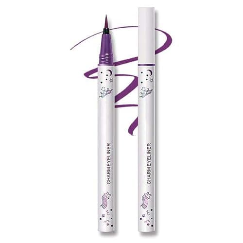 Image of Dreamy Purple Liquid Eyeliner Pen With Fine Tip - Smudge-Proof Long-Lasting Matte Formula For Precise Winged Makeup, Bold Eye Looks & Easy Control, White Barrel