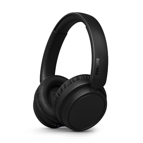 Image of Philips TAH5219BK/00 Lightweight On Ear Wireless Bluetooth Headphones - 65 Hours Play Time, Natural Sound, Clear Calls, Dynamic Bass, 2 Hours USB-C Charging With Soft Pouch - Black
