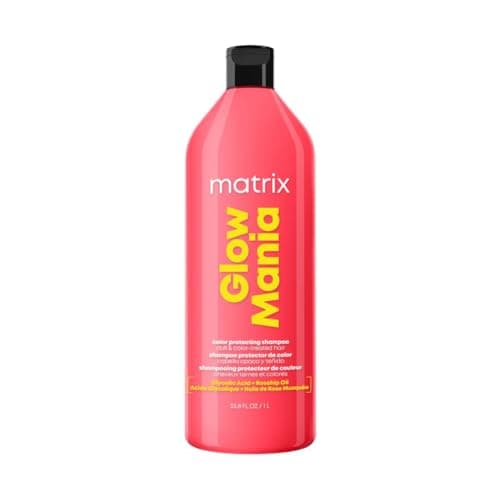 Image of MATRIX | Colour Protecting Shampoo | With GlycolicAcid & RosehipOi| Enhances Shine, Vibrancy & Protects Colour Glow | Total Results Glow Mania | 1 Litre