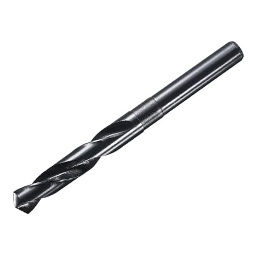 Image of sourcing map 14mm Drill Bit 1/2" Reduced Shank 4341 High-Speed Twist HSS Nitriding Black 135° for Light-duty Soft Metal Aluminum Alloy Wood Plastic