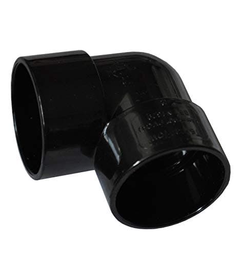 Image of Solvent Black 32mm (36mm) Waste Pipe 90 Degree Knuckle Bend - Pack of 2