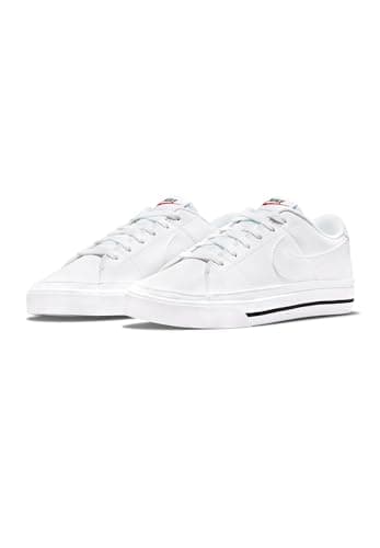 Image of NIKE DH3162-101 Court Legacy Next Nature Sneaker Adult White/White-Black 6.5
