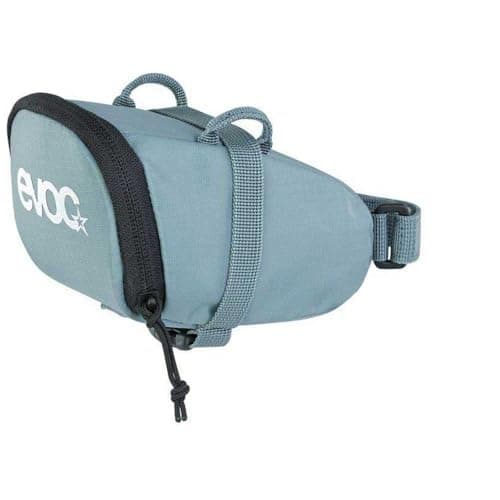 Image of EVOC SEAT Bag Saddle Bag for Compact Storage Under the seat (0.5l Capacity, Extremely Light, Quick Assembly Thanks to Buckles, Reflective Logo, Size M), Steel Grey