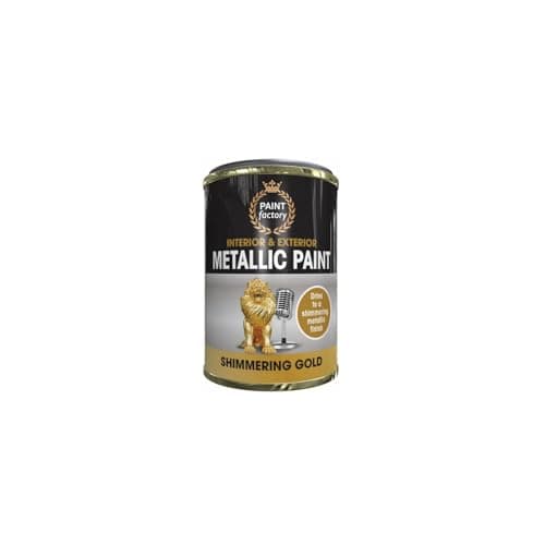 Image of PNJB Shimmering Gold Metallic Paint, Exterior And Interior, Ideal For Metal, Wood, And Concrete, Quick Drying, Long Lasting, 300ml, (1pcs)