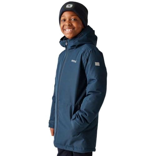 Image of Regatta Kids Farbank II Waterproof Jacket Reflective Trims Breathable Winter Coat