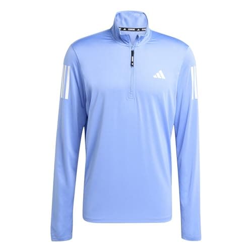 Image of adidas Men's Own the Run Half-Zip Jacket, Blue Fusion, M