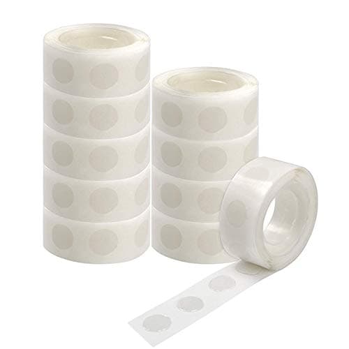 Image of 1000 Pieces Balloon Glue Dots Double Sided Adhesive Dots Stickers Tape for DIY Craft Party Decorations, 10 Rolls(100Pcs Per Roll)