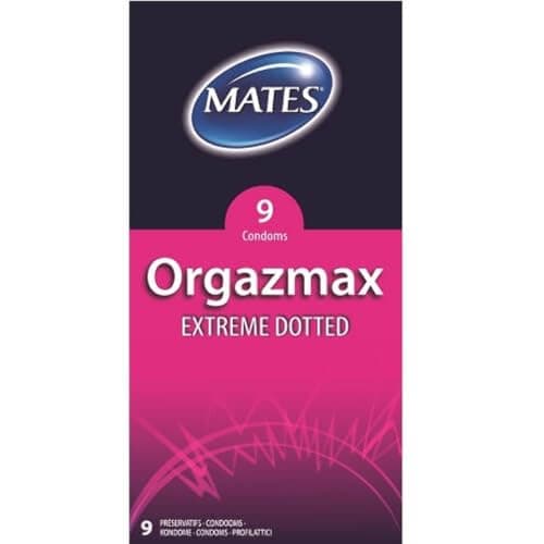 Image of MATES ORGAZMAX Extreme Dotted Condoms 9 Pack