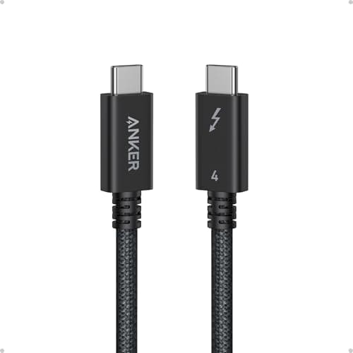 Image of Anker Prime Thunderbolt 4 Cable, 3.3 ft USB C to USB C Cable, 240W Charging, 40Gbps Data Transfer, Supports 8K/4K Displays, for MacBook Pro, iPhone 17/16/15, iPad Pro,and More