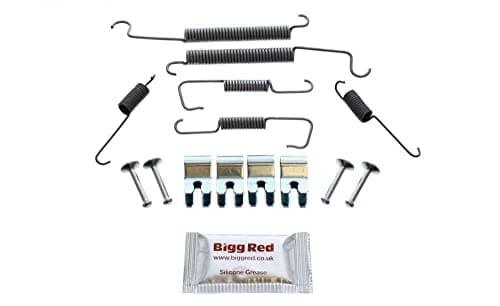 Image of Bigg Red - Parking Hand Brake Shoe Fitting Kit - LUCAS/TRW Brake System and Rear Brakes Drum dia 203mm, Shoe width 38mm - Compatible with,