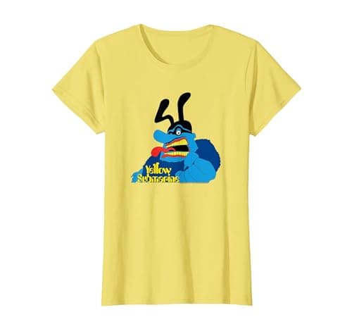 Image of The Beatles - Yellow Submarine - Blue Meanie T-Shirt, Women, Lemon Yellow, X-Large