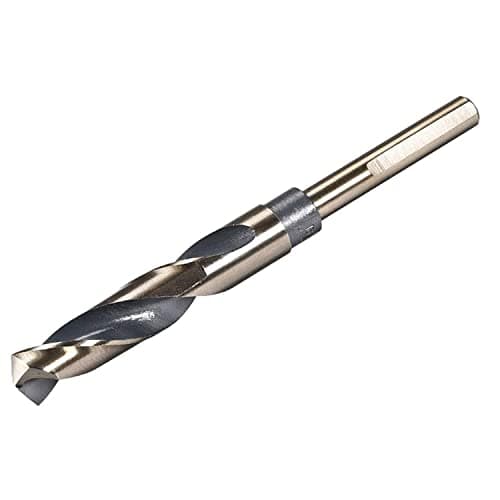Image of TOP-VIGOR 15mm Reduced Shank Twist Drill Bits with 10mm Shank, High Speed Steel 4341 Cutting Diameter Drilling Bits for Stainless Steel Alloy Metal Plastic Wood