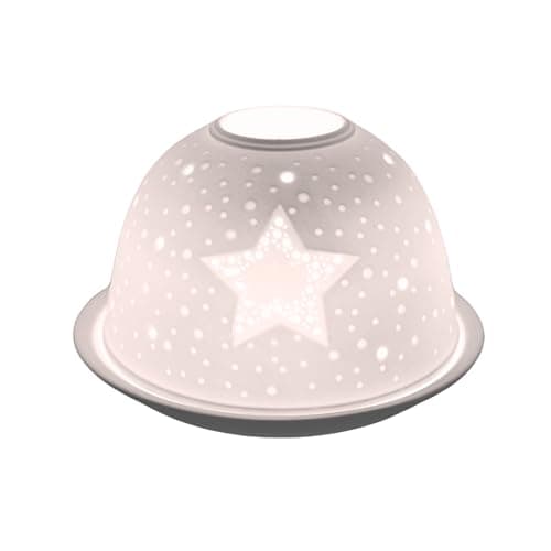 Image of Nordic Lights Cut Out Stars Bone Porcelain Candle Shade