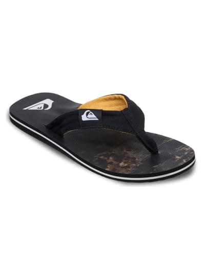 Image of Quiksilver Men's Molokai Layback Flip Flops Sandals Grap Leaf Light Reflexion Size UK 10