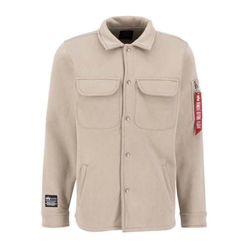 Image of Alpha Industries Sweat Overshirt for Men Vintage Sand