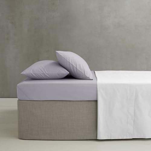 Image of Catherine Lansfield Easy Iron Percale Combed Extra Deep Double Fitted Sheet Lilac