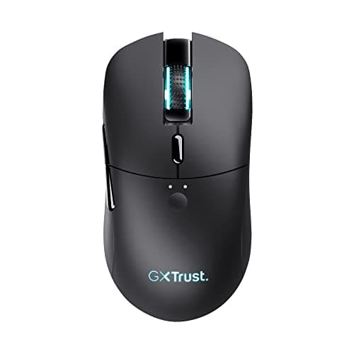 Image of Trust Gaming GXT 980 Redex Rechargeable Wireless Gaming Mouse, 200-10.000 DPI, Low Latency, RGB Mouse, 6 Programmable Buttons, Storable USB Dongle, Computer Mouse for PC, Laptop, Windows - Black