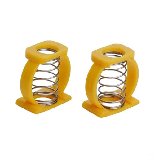 Image of GANCEI C Buckle Hinge Spring for Brompton Folding Bicycle, Enhanced Split with Stainless Steel Core for Stable Folding Mechanism, Accessory Kit, 1 Pair(yellow)