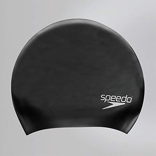 Image of Speedo Unisex Long Hair Cap | Swim Cap | Snag Free | Easy-On, Black, One Size