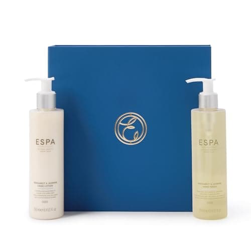 Image of ESPA Bergamot & Jasmine Hand Care Duo | Hand Wash & Lotion Luxury Gift Set | Natural Aromatherapy with Essential Oils | Hydrating, Softening Hand Care for Elegant Everyday Gifting