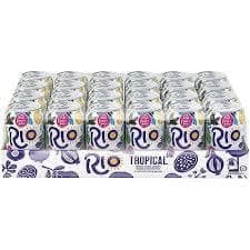 Image of Rio Tropical Soft Drink – 330ml x 24 Cans (Pack of 2) | Real Fruit Juice Blend with Natural Flavours | Exotic Tropical Drink | Refreshing & Fruity | No Artificial Sweeteners | Vegan Friendly
