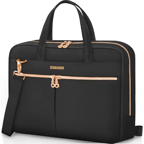 Image of Ferkurn Laptop Bag Case 15 15.6 16 inch for Women Men Compatible with 15"/16" MacBook Pro/Air M5/M4/M3/M2/M1, HP OmniBook Pavilion, ASUS VivoBook, Surface Laptop, XPS 15, Lenovo, Acer, Samsung, Black