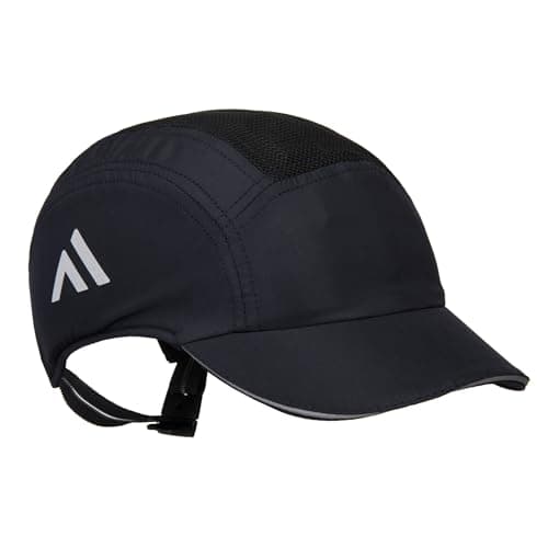 Image of Portwest PS79 Airtech Light Bump Cap Lightweight Head Protection Impact Resistant Shell Ventilated Design Reflective Piping Adjustable Fit Certified Safety, Navy, One Size