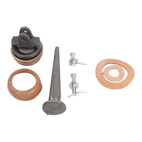 Image of Type 75 hand pump replacement piston kit with nose valve, bolt, leather cuff, gasket and pins for effective water management and pump repair
