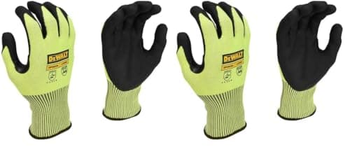 Image of DEWALT HI-VIS CUT D GRIP GLOVE L / 9 (Pack of 2)