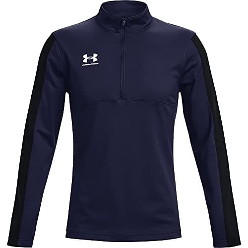 Image of Under Armour Men's Challenger Midlayer Long Sleeve T-shirt T Shirt, Midnight Navy White (410), S UK