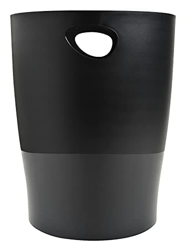 Image of Exacompta - Ref 453014D - Ecobin Waste Paper Bin- 263 x 263 x 335mm in Size, Large Waste Capacity of 15 Litres, Easy Clean Interior -Grey - Suitable for Office & Home