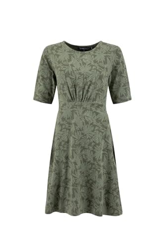 Image of Weird Fish Cassandra Jersey Swing Dress Olive Size 18