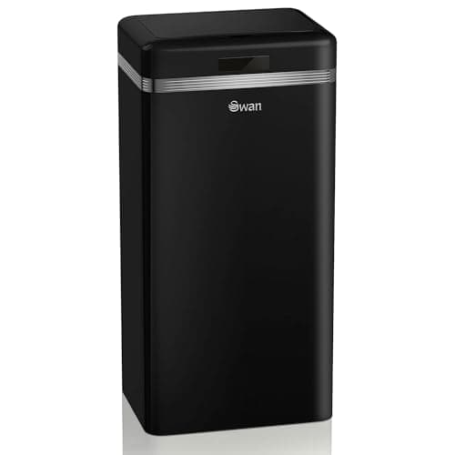 Image of Swan Retro 45L Square Sensor Bin (Black)